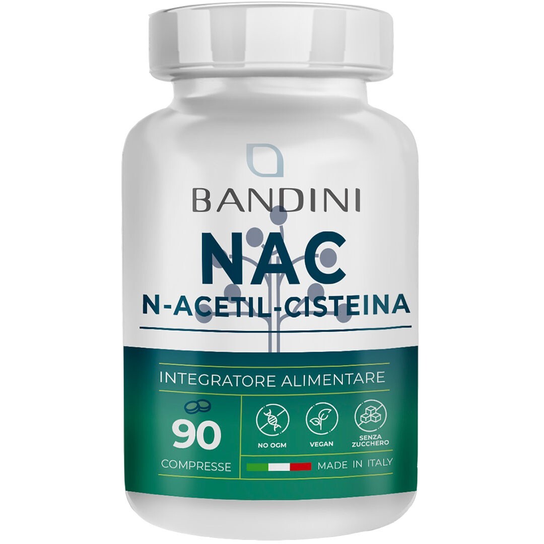 Bandini® NAC N-Acetil-Cisteina 600mg – 90 Compresse con Acetyl Cisteina - Vegan