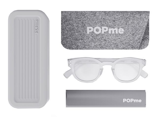 Glasses Ice White +1,5 Popme