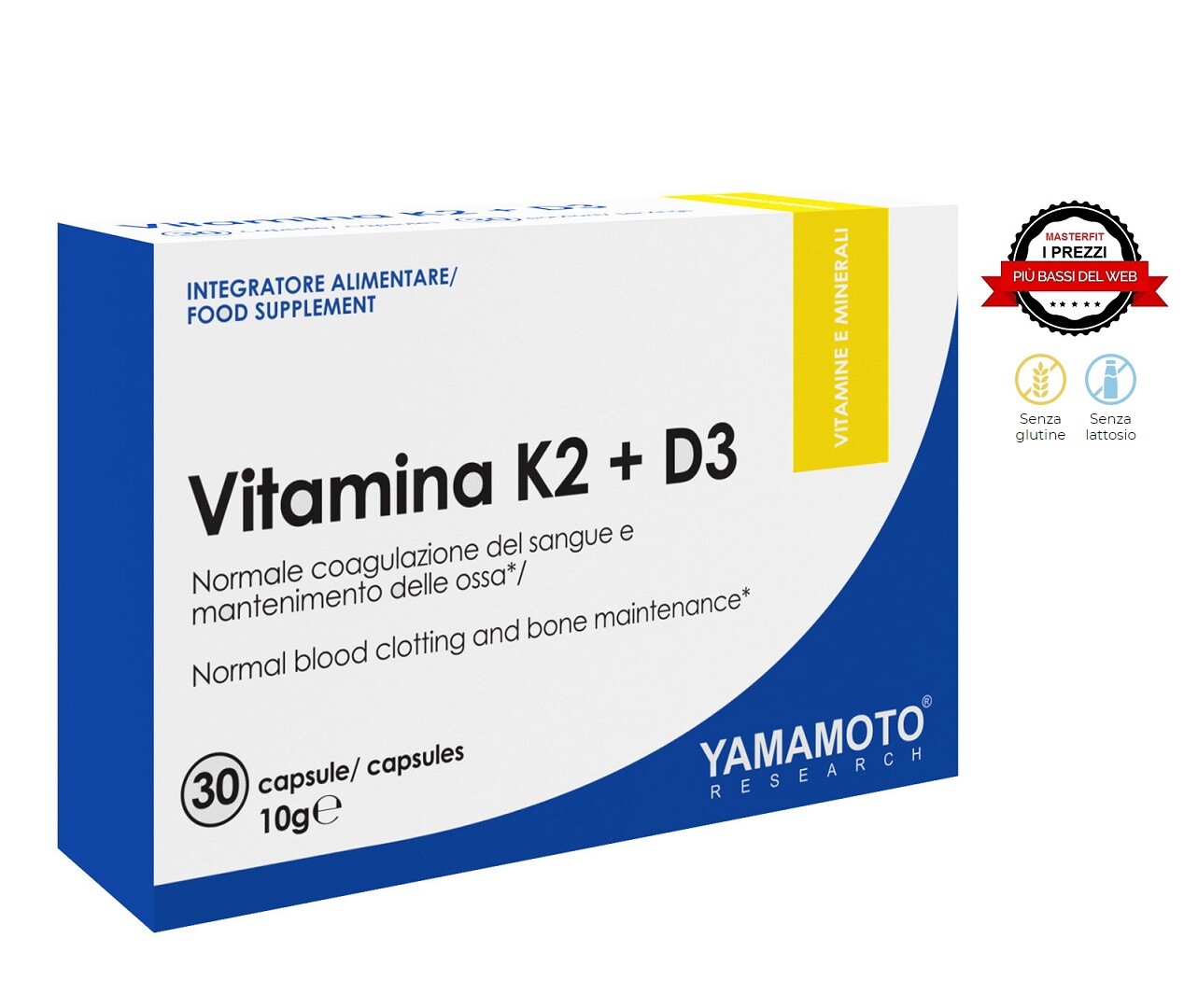 YAMAMOTO RESEARCH Vitamina K2 + D3 MenaQ7® 30 capsule