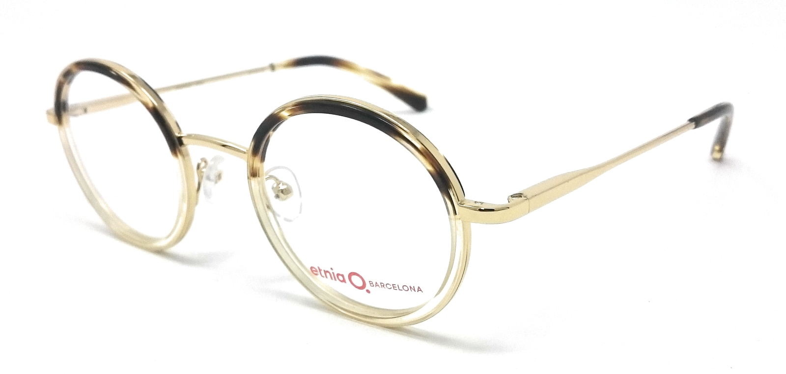 OCCHIALI DA VISTA UOMO DONNA ETNIA BARCELONA SHENZHEN BKGD TONDO TARTARUGATO ORO