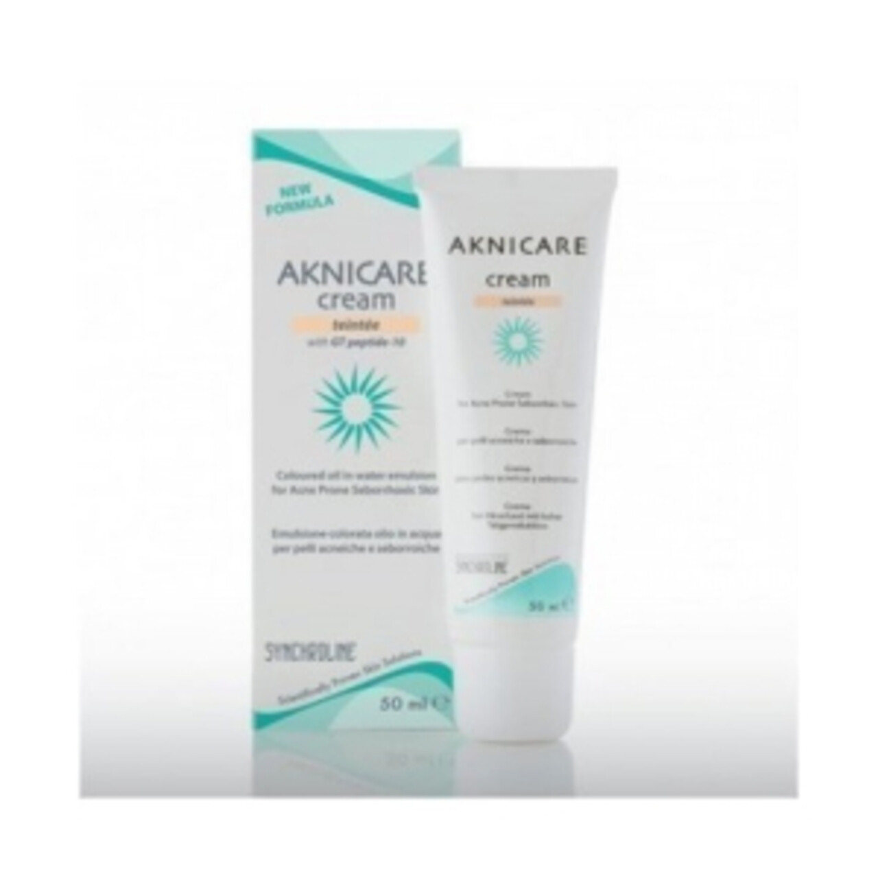 Crema Trattante Colorata Per Pelle Acneica Aknicare Cream Teintee Clair Tubet...