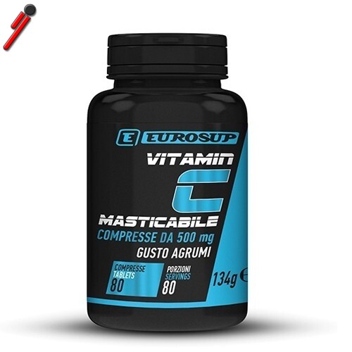 Eurosup Vitamin C Chewable - 80 cpr. masticabili gusto agrumi.