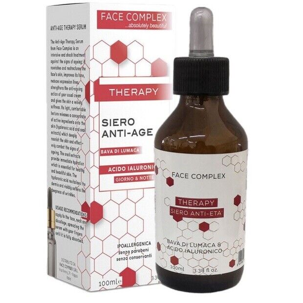 FACE COMPLEX SIERO ANTI-AGE THERAPY ANTIRUGHE CON BAVA DI LUMACA PER FACCIA VISO