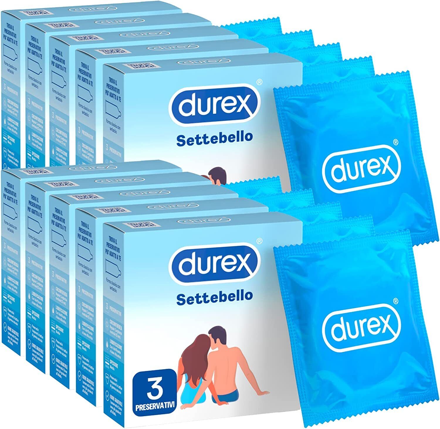 30 Preservativi DUREX SETTEBELLO CLASSICO profilattici classici Durex confezioni