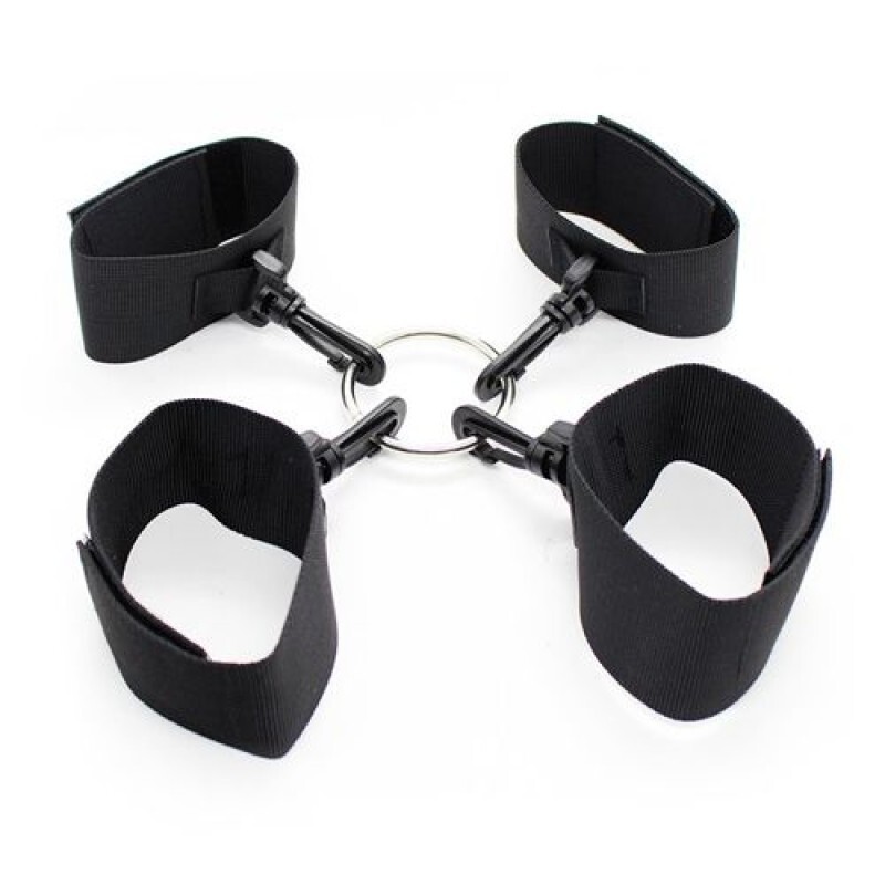Set polsiere e cavigliere costrittive in nylon a strappo