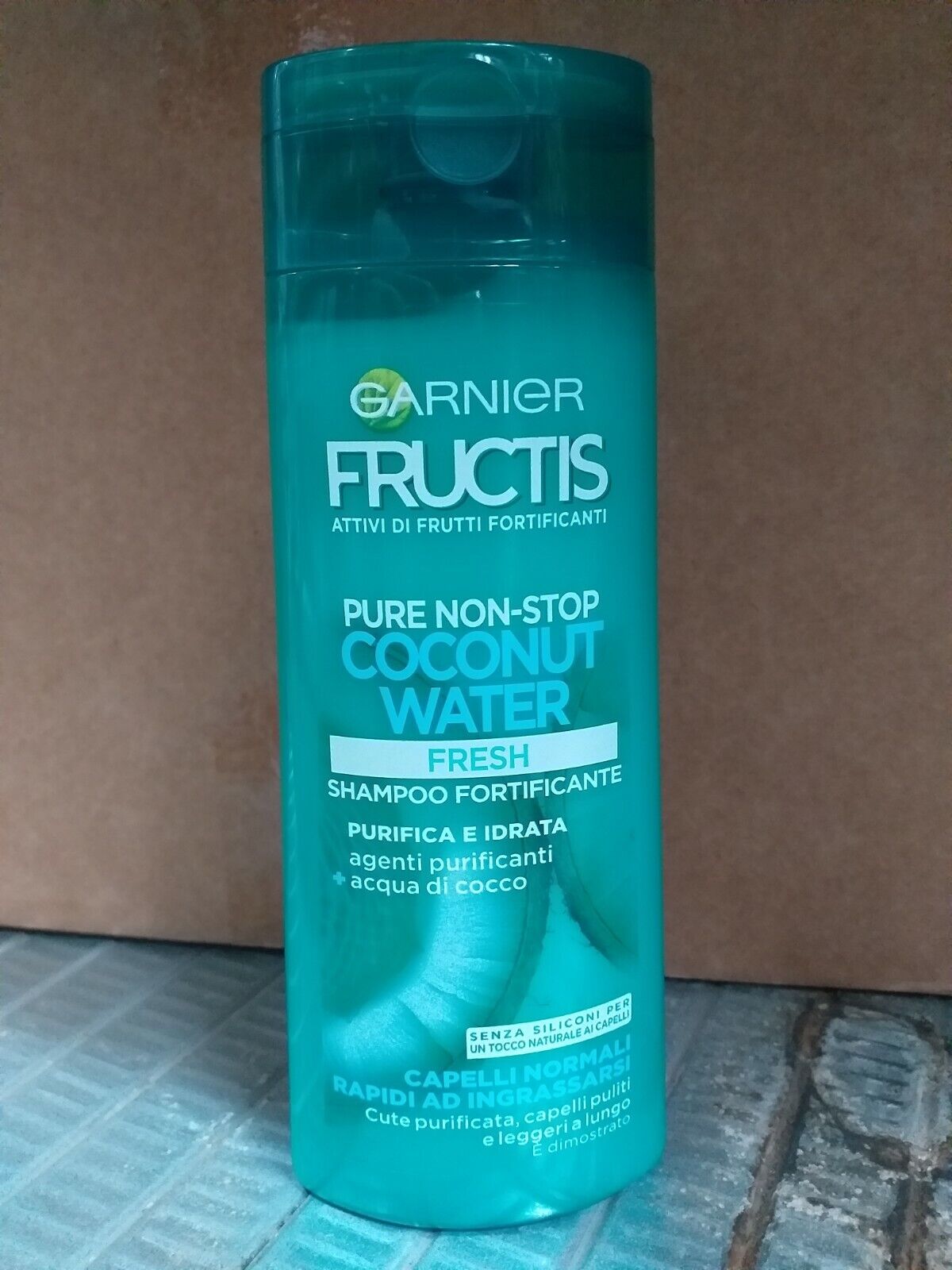 6 pz Garnier Fructis Coconut Water Shampoo Fresh Acqua di Cocco Capelli Normali