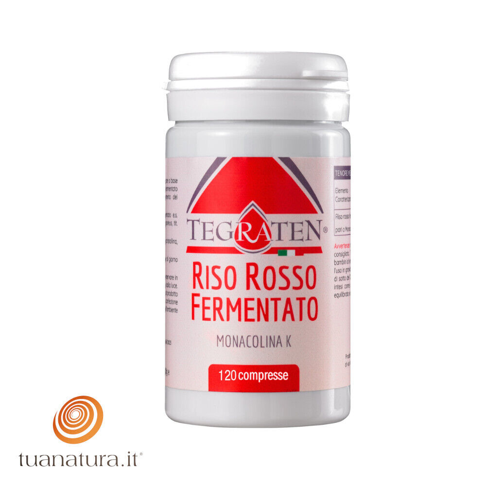 Tegraten Riso Rosso Fermentato Monacolina K 2,9 mg 120 CPR 500 mg Colesterolo