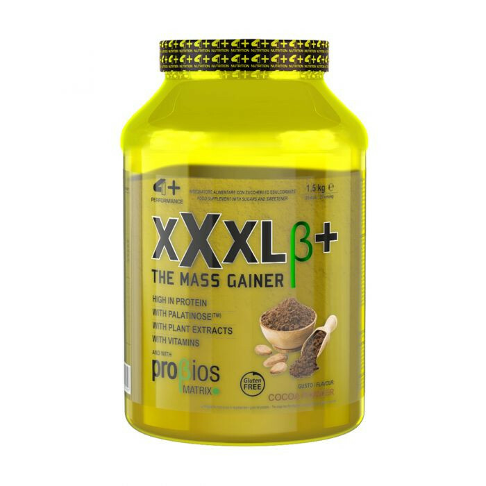 4+ Nutrition XXXL+ gainer macronutrienti aumento massa CIOCCOLATO 1,5kg
