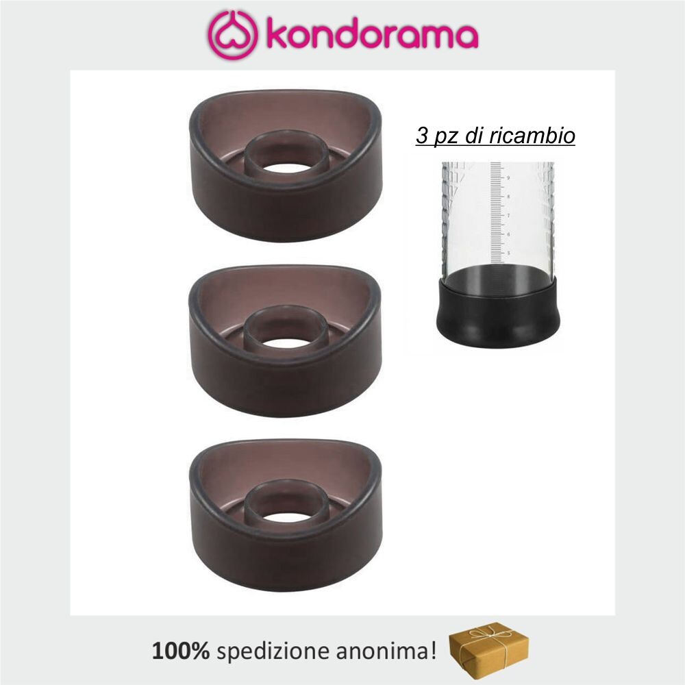 Ricambio guaina universale per pompe sviluppatrici erezione maschile uomo 3 pz