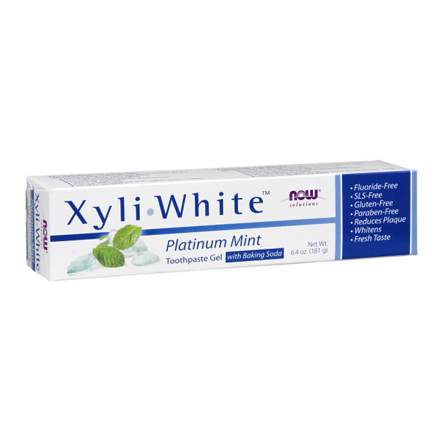 NOW Foods XyliWhite dentifricio senza fluoro alla menta 6 4 oz Gel NOW8091