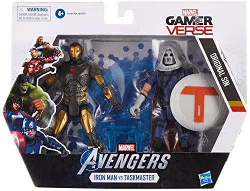 Avengers - Iron Man Contro Taskmaster (Confezione Da 2 Action Figure 15 Cm, Serie Gamerverse Ispirata Al Videogioco Avengers)