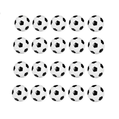 Jzk 20 Palline Calcio Balilla 32Mm Stile Calcio Classico Bianco & Nero Di Plastica Mini Piccole Palle Ricambio Per Accessorio Gioco Tavola Biliardino