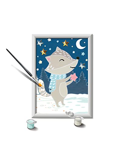 Ravensburger - Creart Serie E: Tasso Fra Le Stelle, Kit Per Dipingere Con I Numeri, Contiene Una Tavola Prestampata, Pennello, Colori E Accessori, Gio