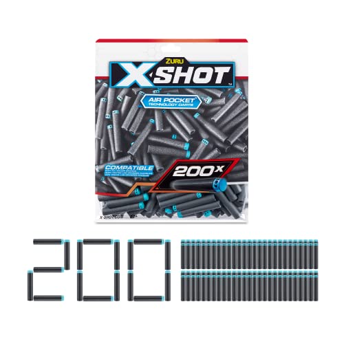 Xshot- X-Shot Excel Dart, 200 Sacchetti Di Pellicola Per Freccette Ricariche Schiuma, Colore Foil Bags, 36592