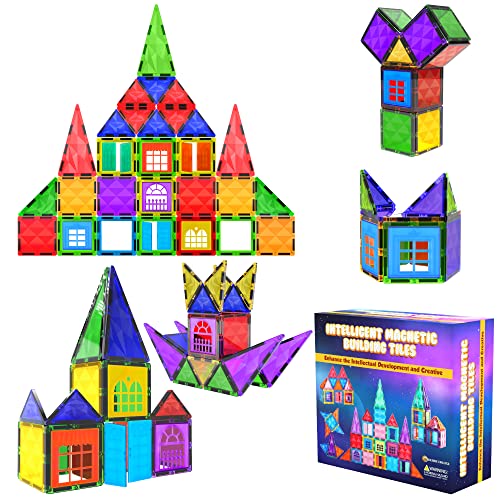 Desire Deluxe Set Tessere Magnetiche - Gioco Educativo Per Bambini E Bambine - Età 3 4 5 6 7 Anni - Impara Con Le Costruzioni - 42 Pz