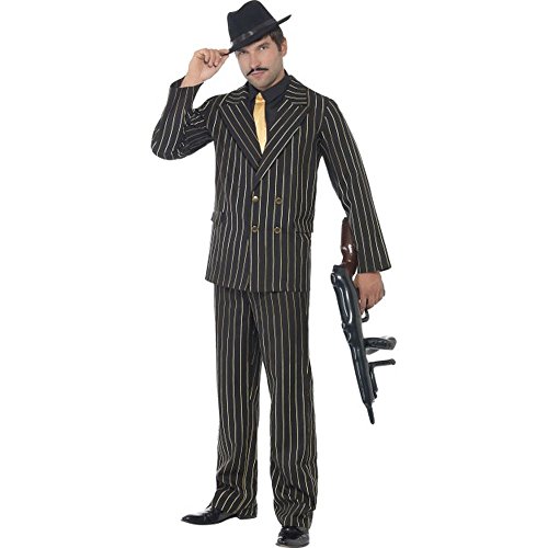 Gold Pinstripe Gangster Costume (L)