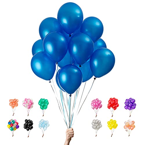 Palloncini Blu 100% Lattice Naturale Decorazioni Perfette Per Compleanni, Matrimoni E Battesimi