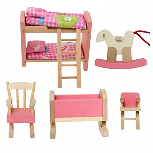 Cisixin Mobili Dollhouse Di Adorabile Legno Dei Bambini Set Toy