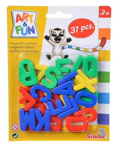 Simba 104591456 Art & Fun- Grandi Lettere Magnetiche, Confezione Da 31 Pezzi