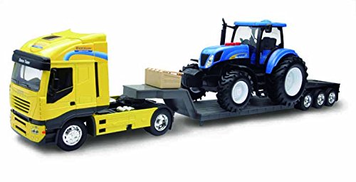 Newray 01693 - Battery Operated Scala 1:32, Iveco Scala 1:24 Newholland T7070 Try Me
