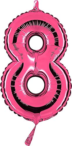 Grabo Numero 8 Midiloon Mini Confezione Singola, Lunghezza 30,5 Cm, Colore Fucsia, 14'' (36Cm), 14018F-P