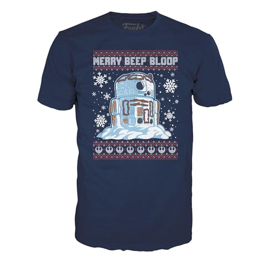 Funko Boxed Tee: Star Wars Holiday - Snowman - R2D2 Snowman - Extra Large - (Xl) - T-Shirt, Maglietta - Vestiti - Idea Maniche Corte Per Gli Adulti Uo