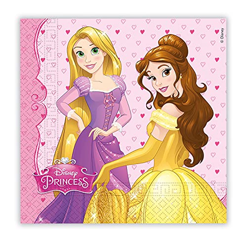 Tovaglioli Principesse Disney 33 X 33 Cm - 20 Pezzi