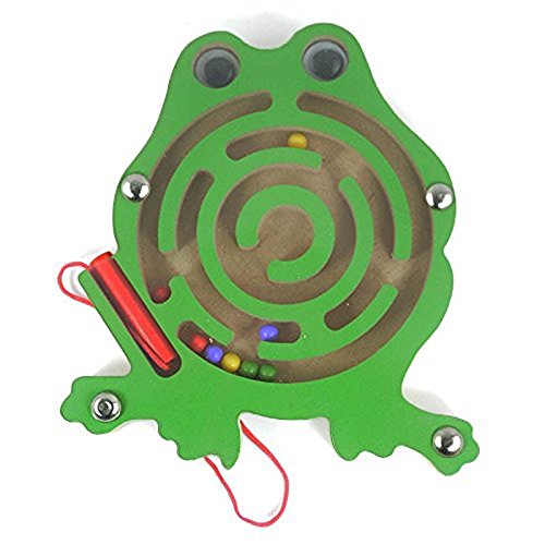 Happytoy Mini Animal Round Legno Magnetico Bacchetta Numero Labirinto Interattivo Labirinto Perline Magnete Maze Sulla Scheda Del Gioco Città Di Traff
