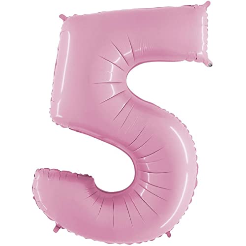 Grabo Palloncini Compleanno Numero 5. Palloncini Per Feste Per Bambini E Adulti, In Foil Brillante. Palloncini Colorati Made In Italy, 49X72 Cm – Pall