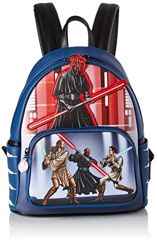 Loungefly Disney, Star Wars, Darth Maul Villains, Zaino, Esclusiva Amazon, Pelle Vegana Di Prima Qualità, Idea Regalo, Merchandising Ufficiale, Per Ra