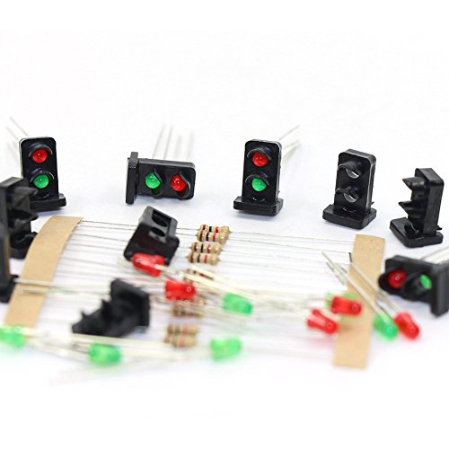 Evemodel Jtd19 10 Set Facce Di Obiettivo Con Led Railway Dwarf Segnale Ho Oo Scala 2 Aspetti
