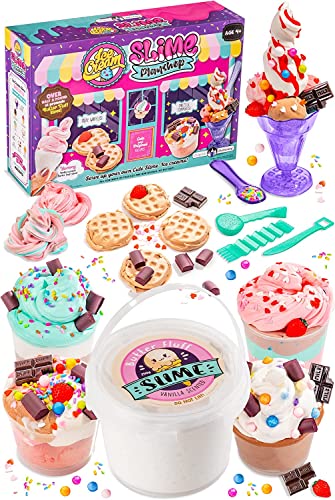 Original Stationery Gelateria Di Slime Giocattolo, Slime Kit Per Fare Slime Fluffy Gelato, Ice Cream Di Slime Rosa, Waffle Di Fluffy Slime, Kit Slime