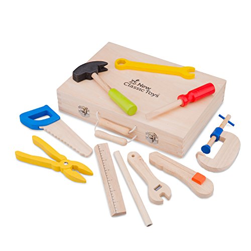 New Classic Toys Tool Box-10 Pieces, Colore Doctor, 10 Pezzi, 18280