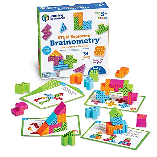 Learning Resources Stem Explorers Brainometry, Pensiero Critico E Abilità Stem, Rompicapo 3D Per Bambini, 10 Sfide Stem, Dai 5 Anni In Avanti
