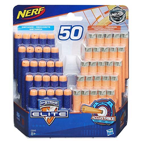 Hasbro Nerf- Ricarica Da 50 Dardi Elite Ed Accustrike, C3543Ev2