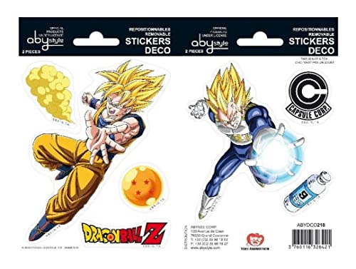 Abystyle 44373 Stickers Abydco218 Dragon Ball Z Mini Goku/Vegeta, Multicolore