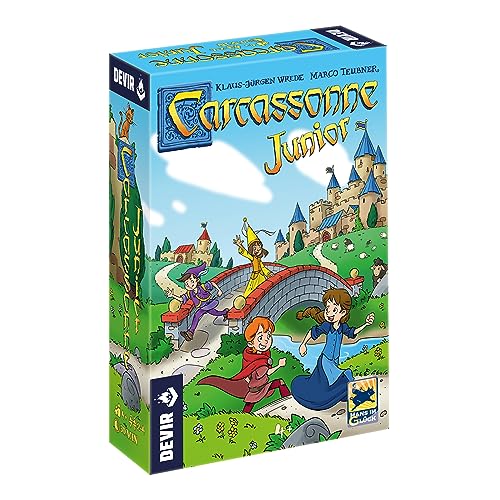 Devir – Carcassonne Junior Gioco Da Tavolo, Multicolore, 27,5 X 6,5 X 19 Cm (Bgcarjtr)