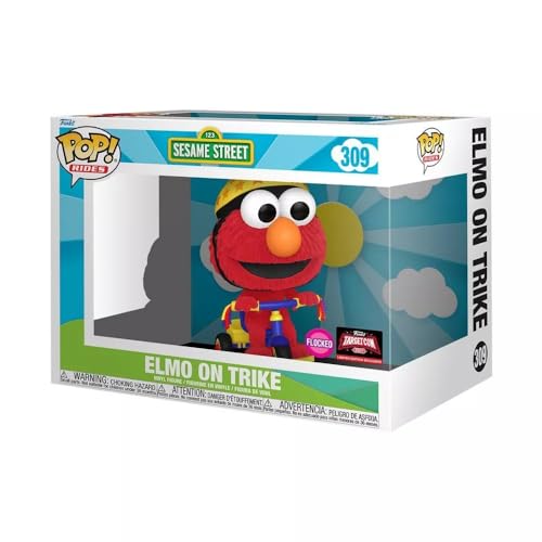 Funko Pop Rides: Piazza Sesamo Elmo Su Trike Flocked 2024 Target Con Exclusvie Figura In Vinile