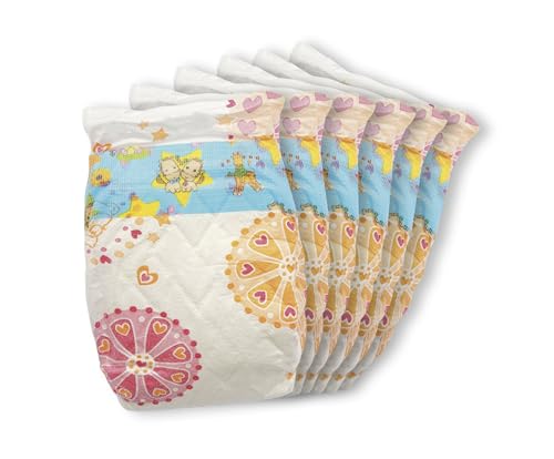 Heless- Pannolini Per Bambole, 6 Pezzi, Misura 35-50 Cm, Colore Bianco, 35-50Centimeters, 6635