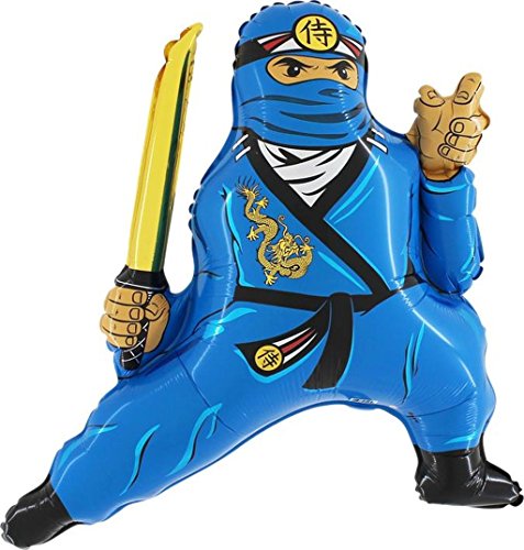 Grabo Palloncino Ninja, Ca. 60 X 70 Cm, Colore: Blu