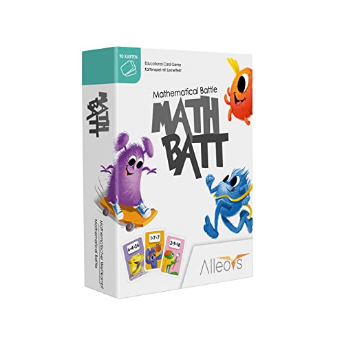 Alleovs Gioco Di Carte Di Matematica Per Bambini Math-Batt - Giochi Creativi Ed Educativi Con 90 Carte Per Imparare Le Tabelline - Per Bambini Da 7 An