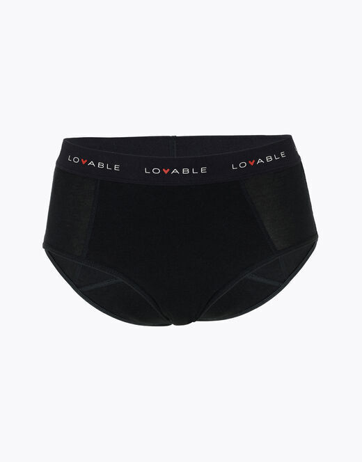 Period Panties Vita Alta Flusso Medio S Nero Lovable 1 Pezzo