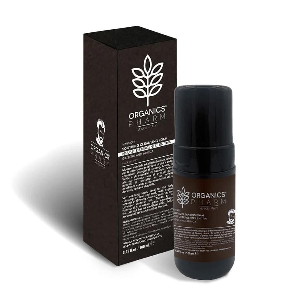 Organics Man - Shoothing Cleansing Foam Mousse Derergente Lenitivo, 100ml