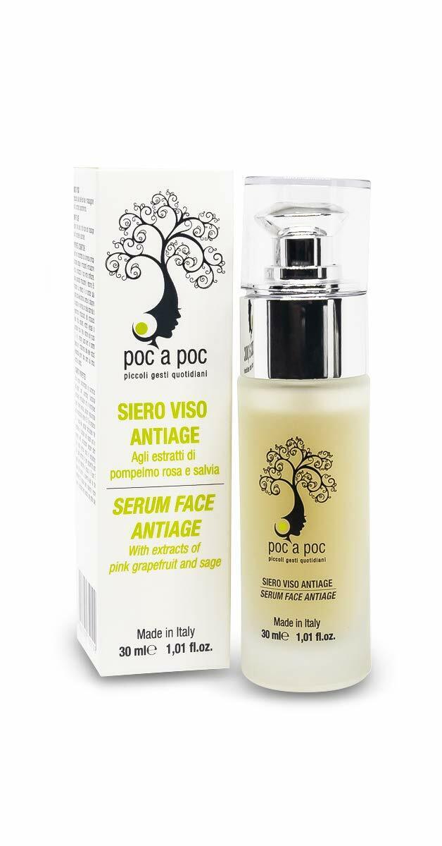 POC A POC Siero Viso Anti Age con Acido Jaluronico, Collagene, Peptide Antirughe