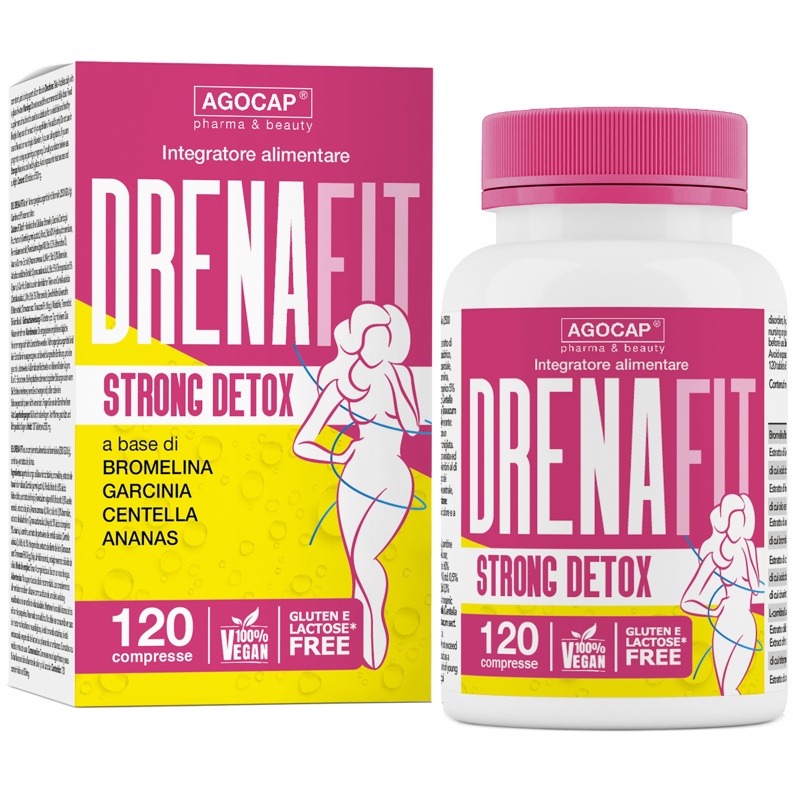 Integratore Alimentare Drenante Forte Detox Brucia Grassi Dimagrante Bromelina