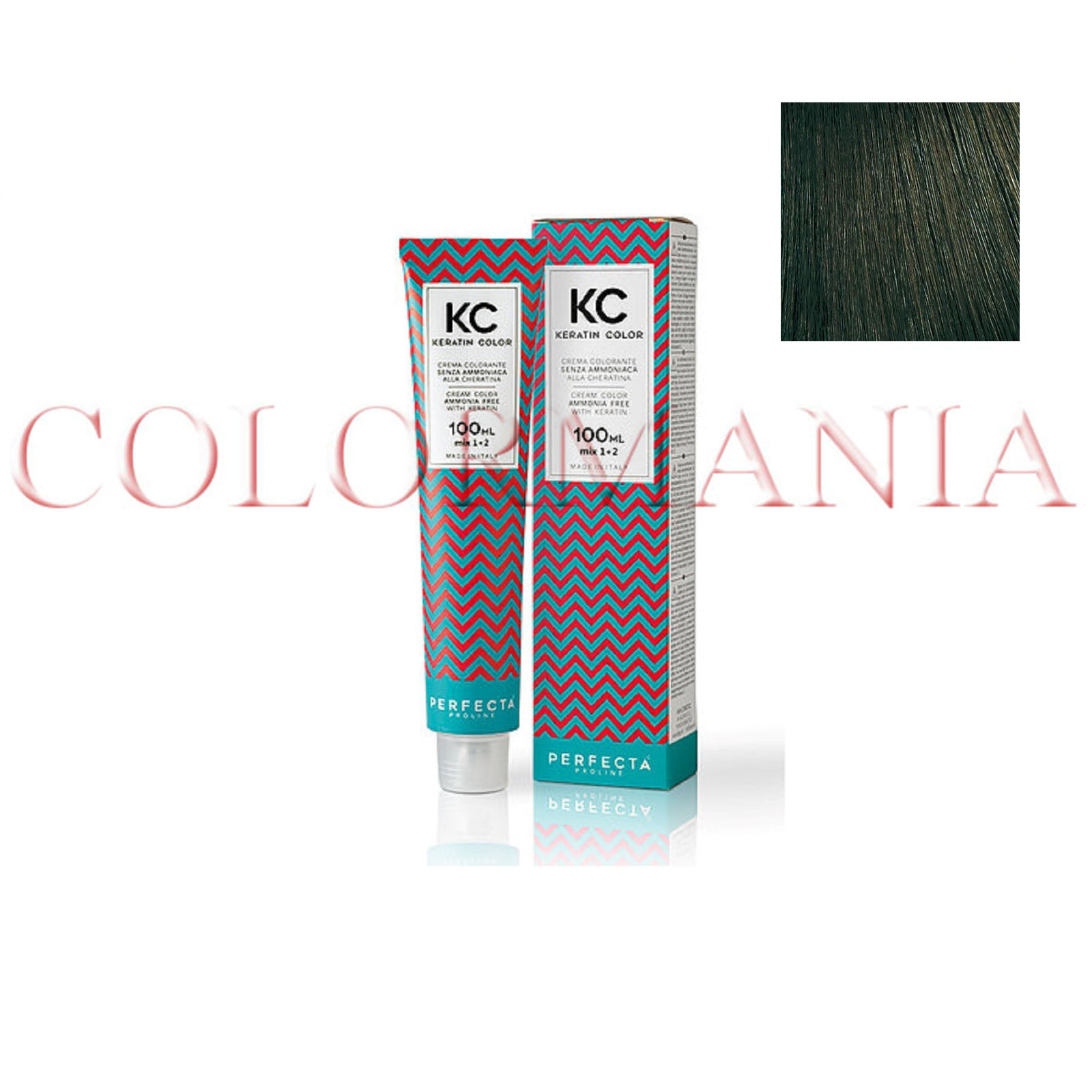 KC KERATIN COLOR PERFECTA TINTURA SENZA AMMONIACA 4.0 CASTANO INTENSO 100 ML