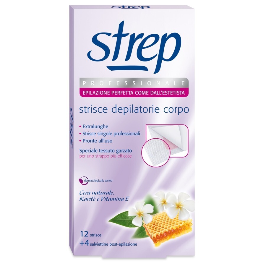Strep Strisce Depilatorie Corpo 12 Pezzi