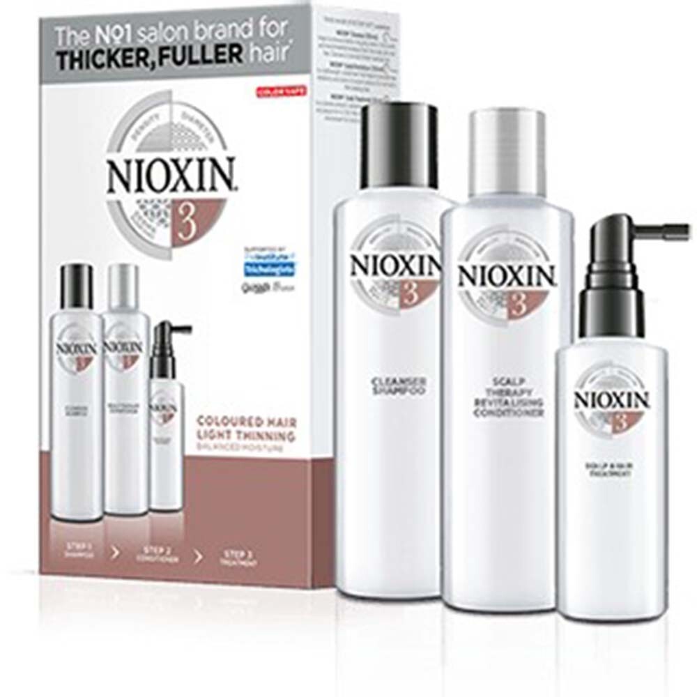 NIOXIN - SISTEMA 3 -  Kit Trifasico Shampoo (150ml) + Balsamo (150ml) + Trattame