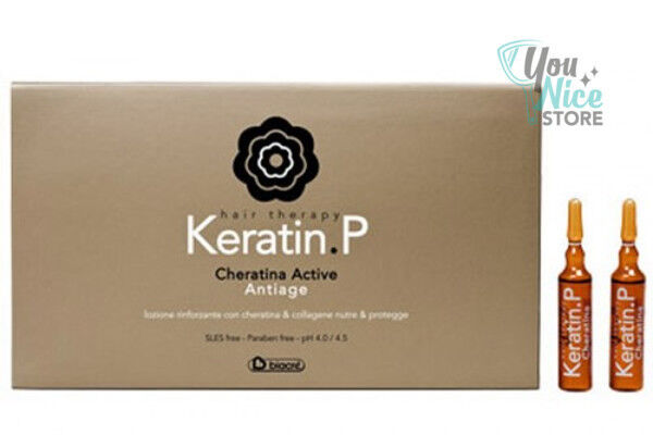 TRATTAMENTO CHERATINA LOZIONE ANTI AGE ANTICADUTA 10 FIALE DA 10 ML KERATIN P.