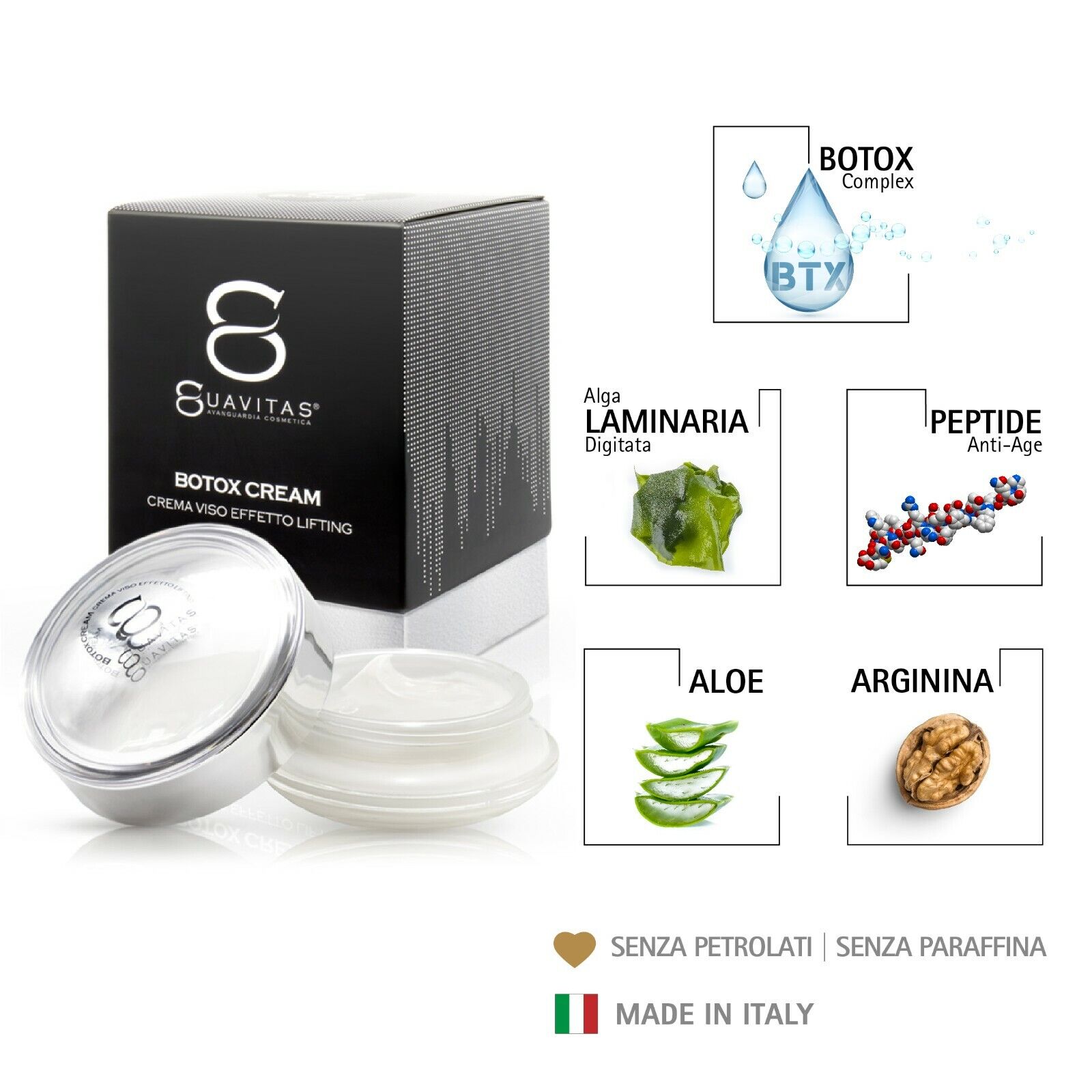 Botox Cream - Crema Viso e Collo Antirughe Effetto Tensore con Botox Complex